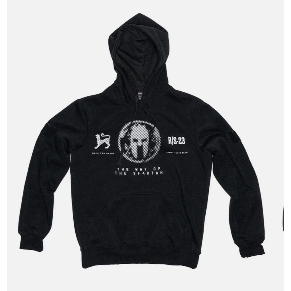 Spartan 2023 Trifecta Pass Gear Sweatshirt Hoodie Black Size S Small New